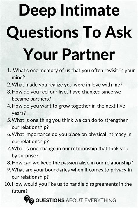 Questions With Your Partner