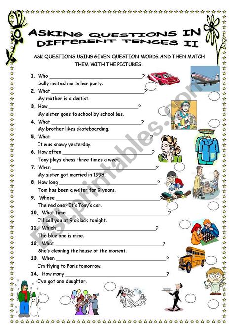 Questions in different tenses