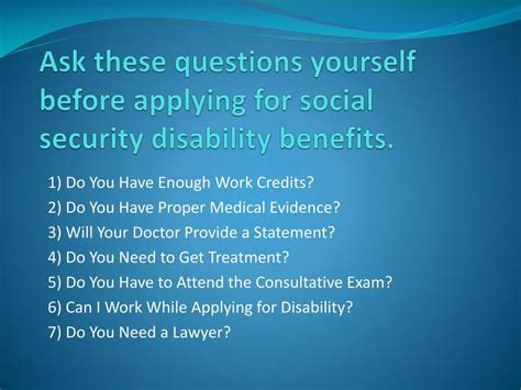 Questions on Social Security Disability Benefits