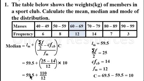 Questions on mean median mode of grouped data.  Find mean, median, mode, variance, s...
