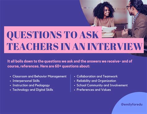 Questions teachers get asked in interviews
