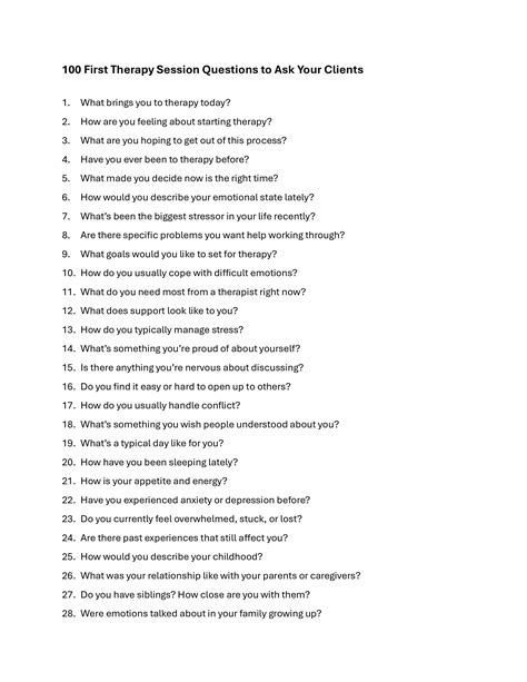 Questions to Ask Before Your First Session