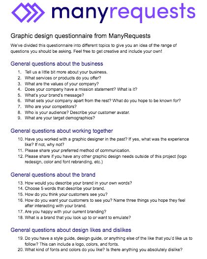 Questions to Ask New Graphic Design Clients
