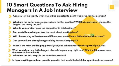 Questions to ask hiring manager in interview
