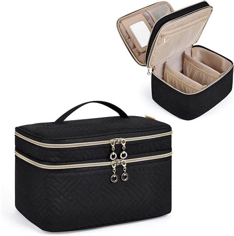 Qufokar Folding Makeup Storage Makeup Bags Double Layer