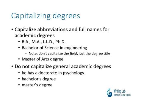 Quick Answer: Should Degrees Be Capitalized - Livelaptopspec