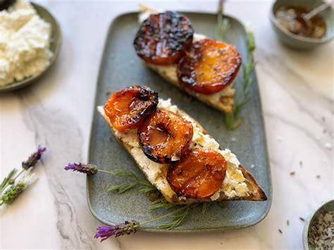 Quick Cook: Caramelized honey lavender apricots on ricotta toast