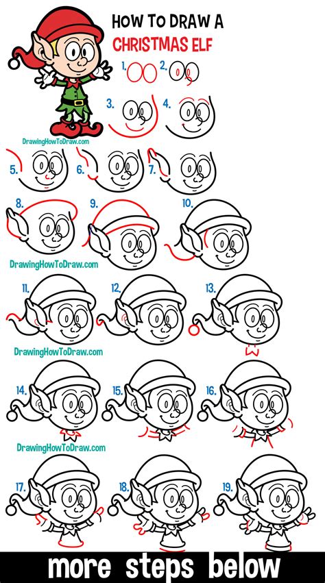 Quick Draw How to Draw a Christmas Elf Easy Step by Step Drawing