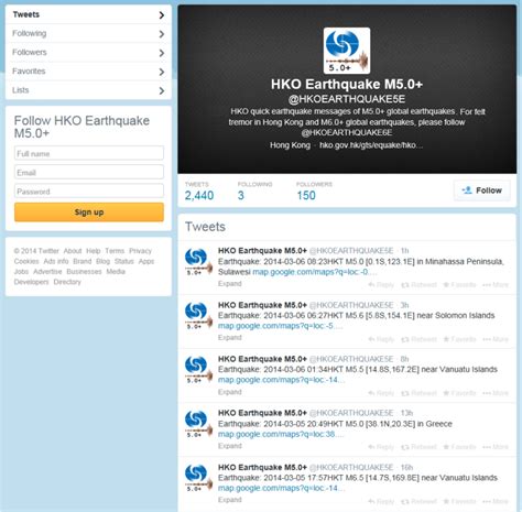 Quick Earthquake Messages on Twitter Trial Version