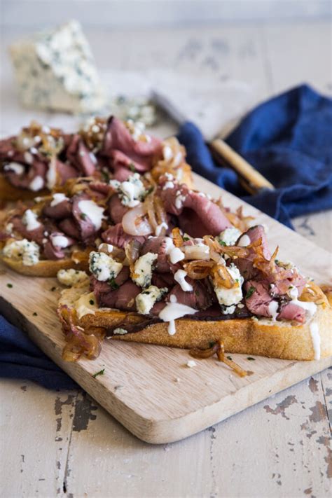 Quick Fix: Roast Beef and Blue Cheese Tartine perfect for Bastille Day (or anytime)