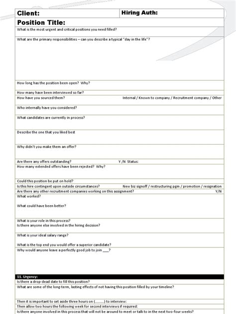 Quick Job Order Form Recruitment Employment