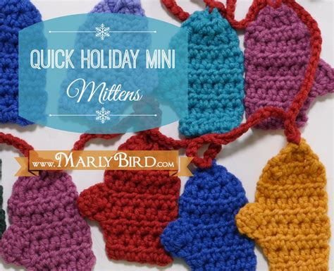 Quick Mini Mitten Garland Free Crochet Pattern - YouTube