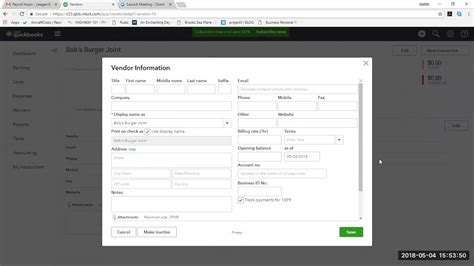 Quick Tip How to Add W9 Info to a Vendor in QBO YouTube