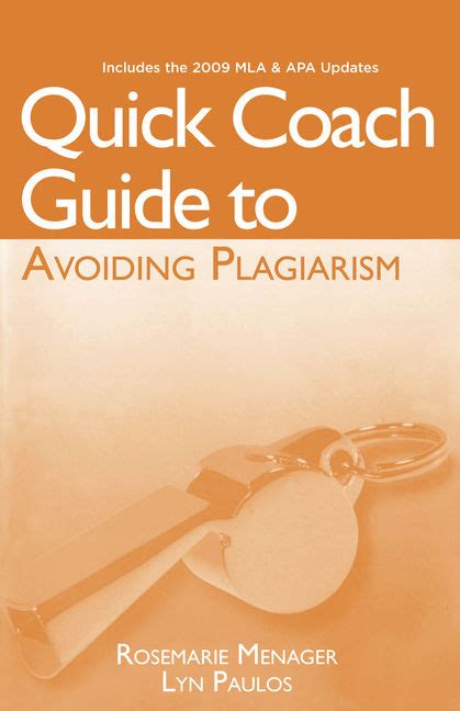 Quick coach guide to avoiding plagiarism with 2009 mla and apa update 1st edition. - G.a.s. (gas). die trilogie der stadtwerke..
