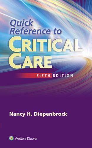Download Quick Reference To Critical Care By Nancy Diepenbrock