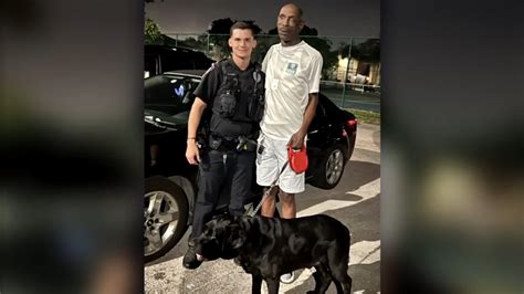 Quick-thinking neighbors, Lauderhill Police help reunite blind man with his lost guide dog