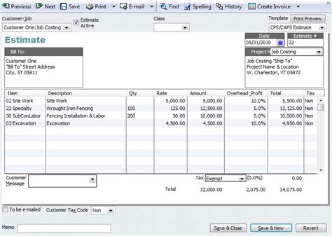 QuickBooks TipAdding Project Information to Invoices/Estimates