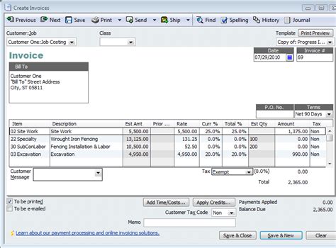 QuickBooks for Contractors TipBasics of Progress Invoicing