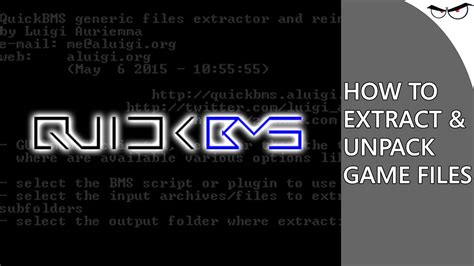 Quickbms. The tool is just one executable without external dependencies and running even on Windows 98. The full options are available via command-line while common users can just double-click on quickbms.exe and selecting the script, the input file and output folder. QuickBMS supports tons of games and file formats, game archives, encryptions ... 