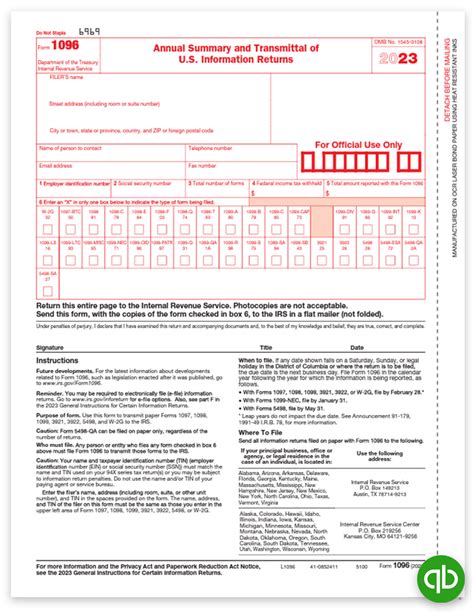Quickbooks 1096 Forms For Copy A Transmittal Discounttaxforms Com