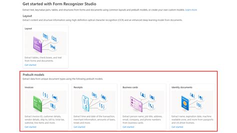 Quickstart Form Recognizer Studio Azure Applied AI Services