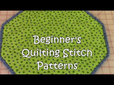 Quilt Stitch Patterns For Beginners