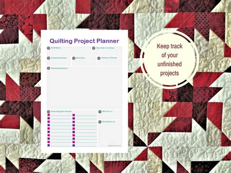 Quilting Project Planner Digital PDF Download Etsy Project planner