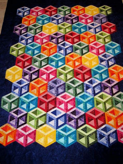 Quilts Tumbling Blocks Patterns FREE Quilt Patterns