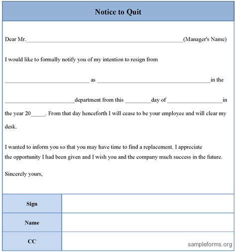 Quit Form Free Printable Documents Quites, My intentions, Form