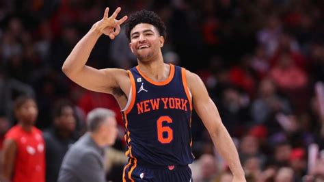 Shooting guard Quentin Grimes is dealing with an ankle sprain and is doubtful to suit up here, as reported by SNY's Ian Begley. The former Houston Cougar suffered the injury in the final minutes .... 