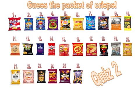 Quiz - Guess the Packet of Crisps Teaching Resources