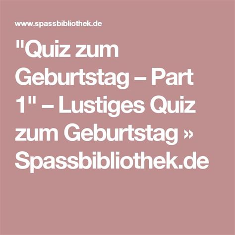 Quiz geburtstag lustig