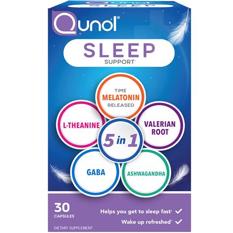 Qunol Sleep Support, 5-in-1 Sleep Aid, with time-released Melatonin …