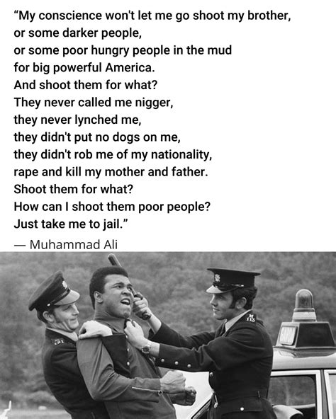 Quote by Muhammad Ali: “My conscience won