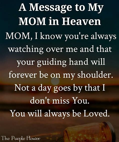 Find comfort and solace in these touching quotes that honor the memory of your mom in heaven. Let these words serve as a reminder of the love and cherished moments you shared together.