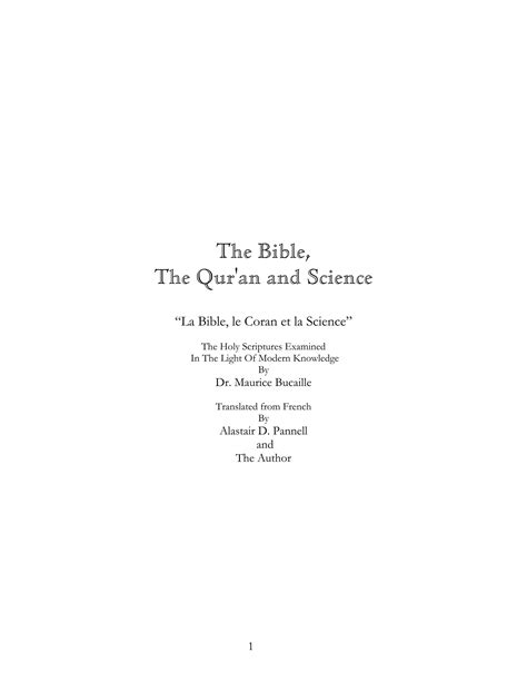 Qur'an and science pdf