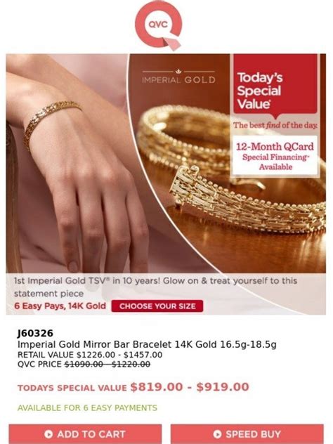 Qvc special value of the day. Affinity Gems Semi-Precious Gemstone Band Ring, Sterling Silver. $56.98 $75.00. or 5 Easy Pays of $11.40. Revitalign Orthotic Stonewashed Denim Slip-Ons - Easton. $63.98 $77.00. or 5 Easy Pays of $12.80. More Colors Available. 1. Shop special One Day Only Prices on a variety of products at QVC.com. 