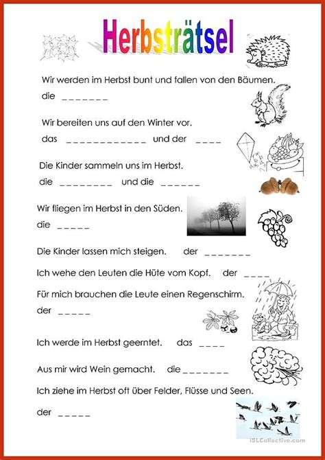 Rätselreime zum Thema Herbst (mit PDF zum Ausdrucken)