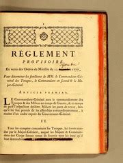 Réglement provisoire, en vertu des ordres du ministre du 12 décembre 1777. - John deere 850 b dozer repair manual.