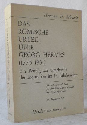 Römische urteil über georg hermes (1775 1831). - Los trofeos de josé maría de heredia ....