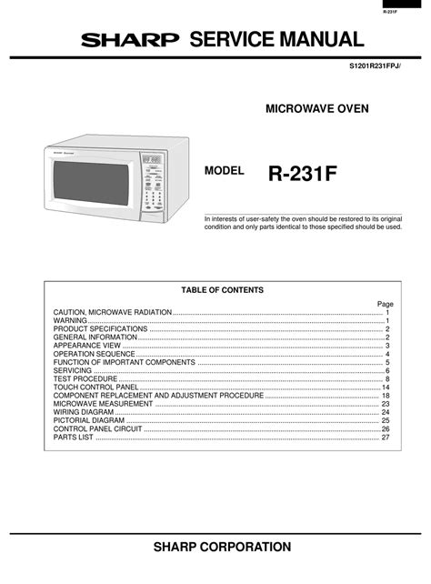 R 231f Operation Manual Gb Sharp