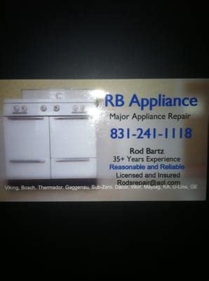 R B APPLIANCE - 43 Reviews - 1157 Forest Ave, Pacific …