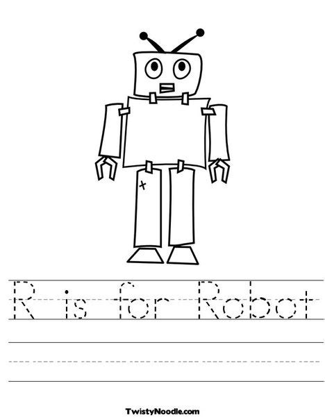 R is for Robot Worksheet Robot worksheets, Robot theme, Robots preschool