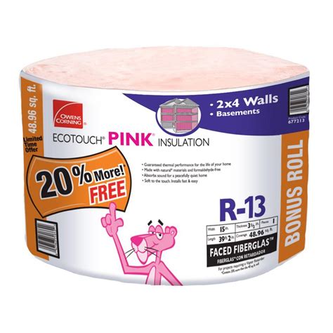 R-13 insulation is best used for application in 2x4 walls; Each R-13 fiberglass insulation roll is 3.5 in. D x 15 in. W x 32 ft. L; Every order of 36 rolls contains 1,440 sq. ft. coverage of R-13 insulation where each individual bag covers 40 sq. ft. The R-13 R-value improves personal comfort in your home or office. 