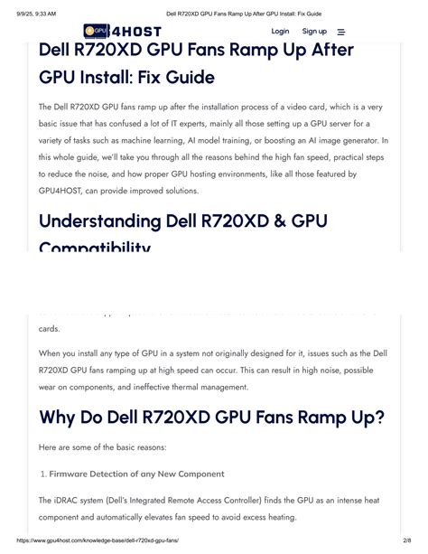 R720xd gpu install.  Unpack the GPU cards and the GPU enablement kit.  10.  This document is for...