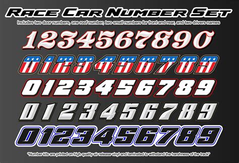 Race Car Numbers - Custom Kits and Packages - muktibox.com