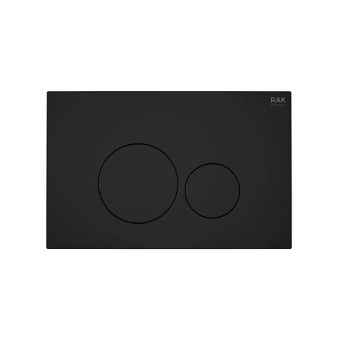 RAK Ecofix - Matt Black Dual Flush Plates - Puffin Bathrooms