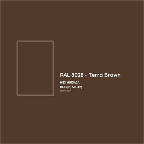 RAL 8028 Terra brown (RAL Classic) RALcolorchart.com