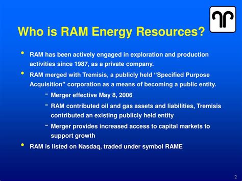 RAM Energy Resources, Inc. (RAME) President and Chief