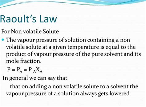 Raoult's law | Description, Example & Application - wintechmobiles.com